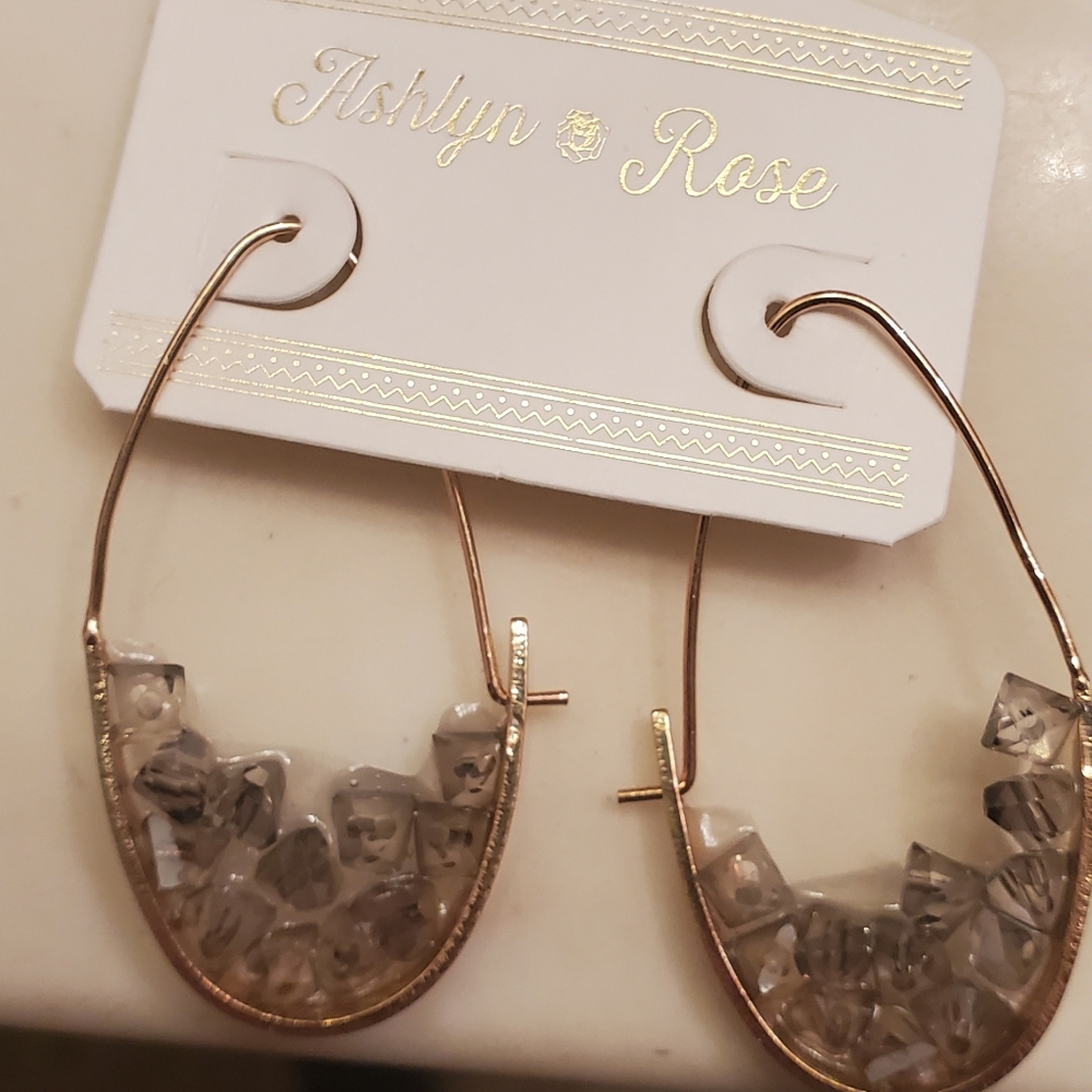 Ashlyn Rose Earrings About 2 inches long Purplish in color
